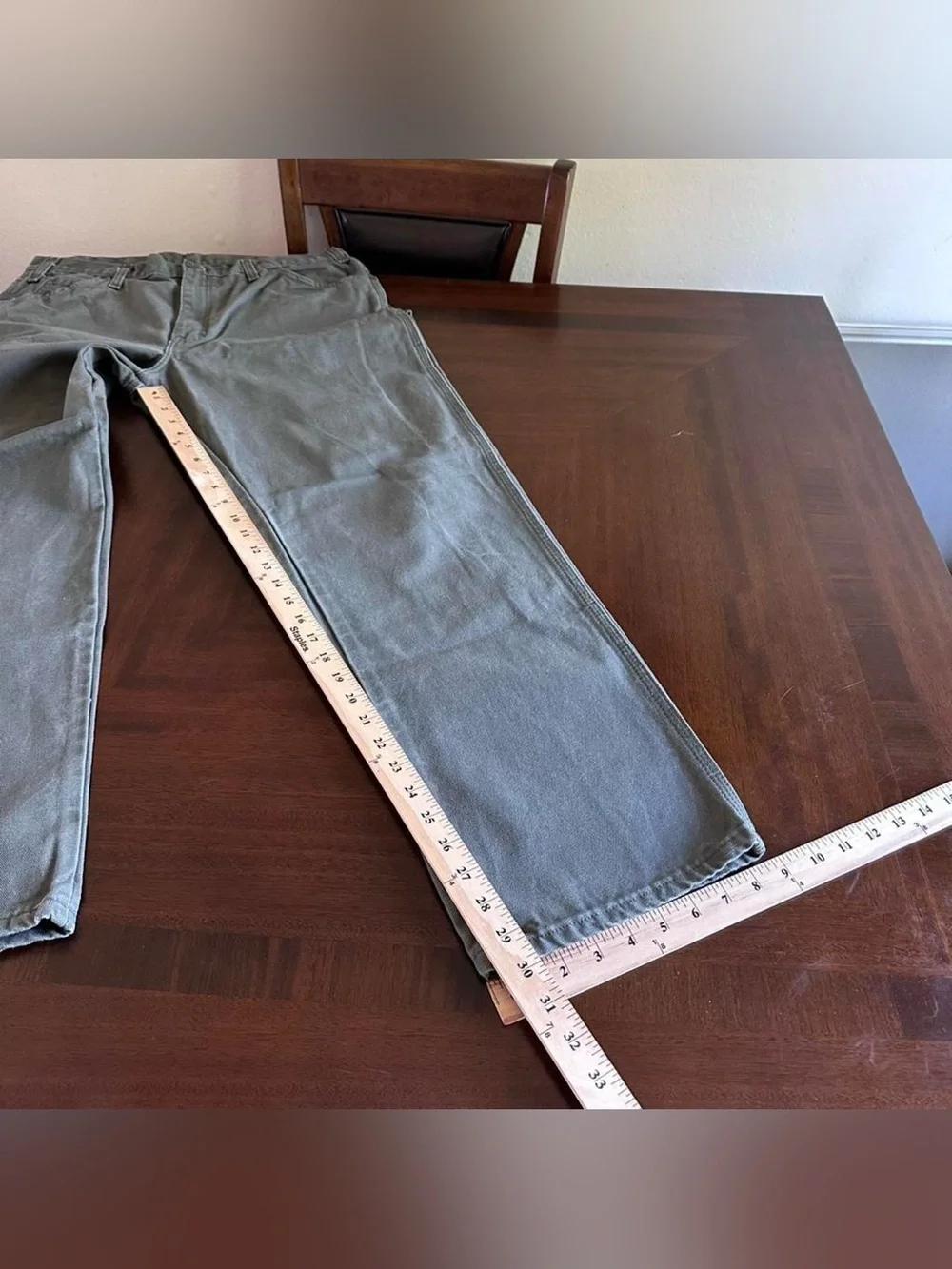 Dickies Olive Green Carpenter Pants Men’s 36x30 Baggy Workwear